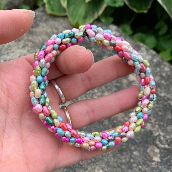 Rainbow rice pearl bracelet - Picture 5 of 5
